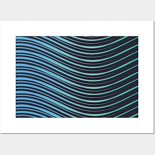 Stripes pattern - blue Posters and Art